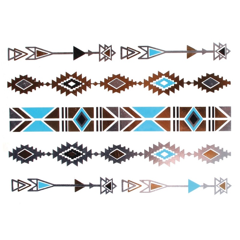 Authentic Indian metallic tattoos