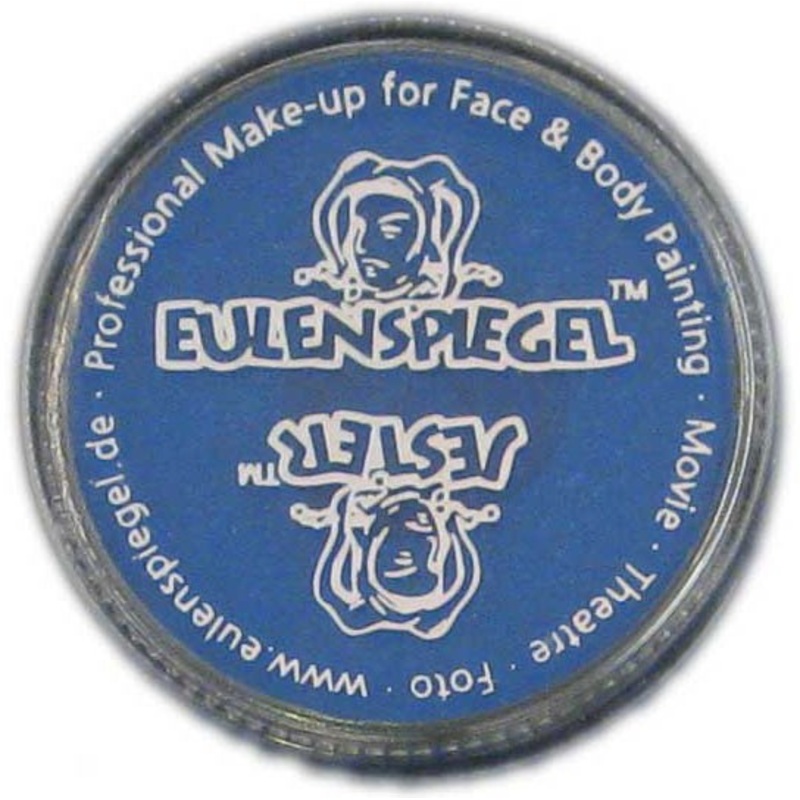 Face and body make-up in blue