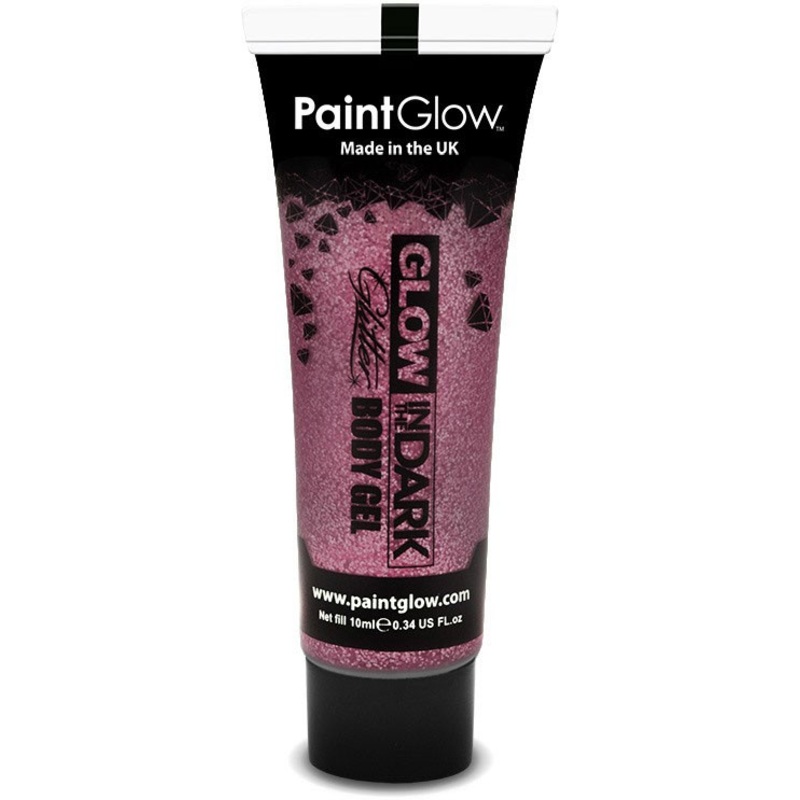 Glitter Gel Pink - Glow in the dark