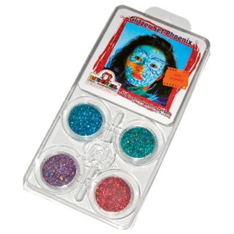 Glitter phoenix make-up set
