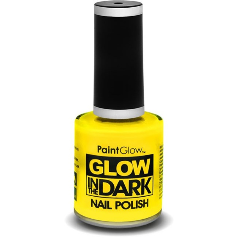 Glow in the dark yellow nail polish