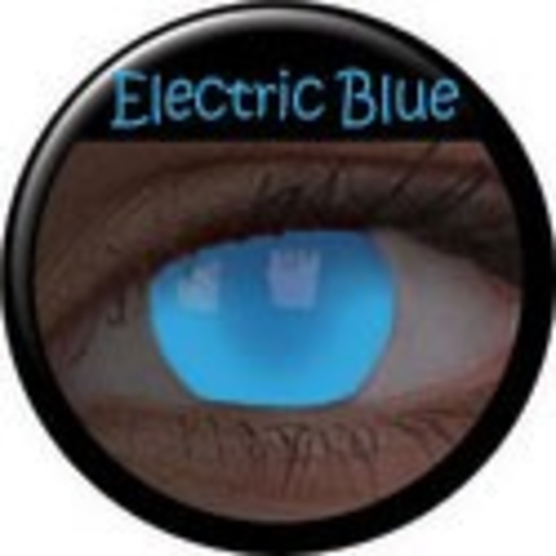 Luminous UV contact lens azure blue