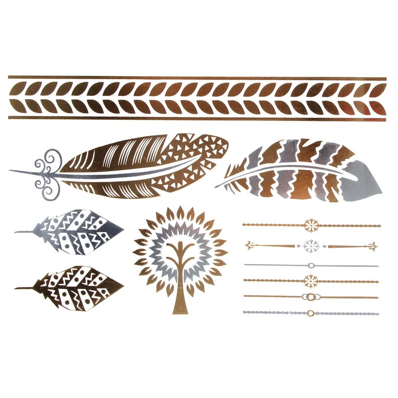 Metallic Indiander Tattoo Set
