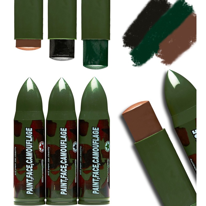 Military camouflage make-up set 3 pieces