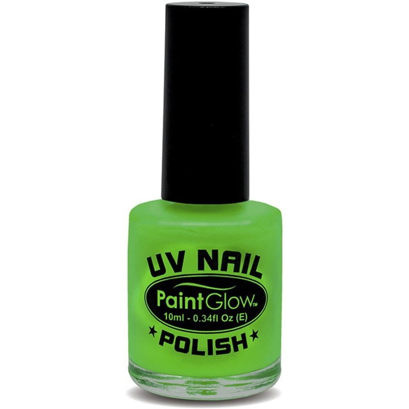 Neon green UV nail polish