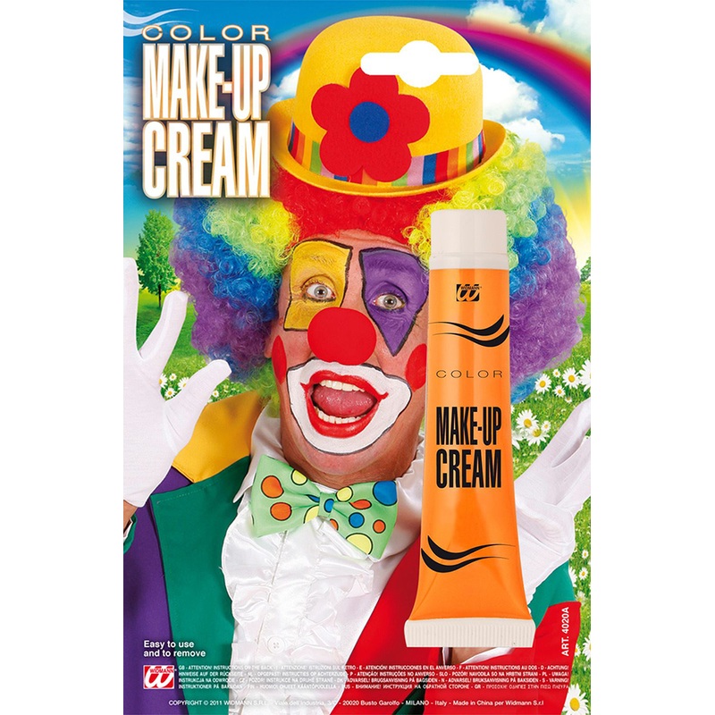 Orange face and body make-up