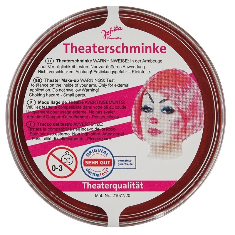 Professional theater make-up dark red