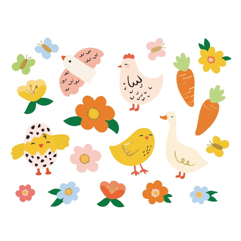 Tattoo set colorful Easter fun 20 pieces