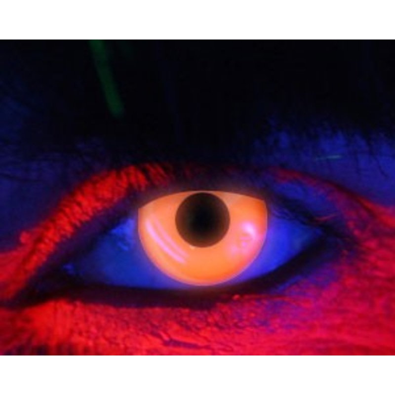 UV black light orange contact lenses