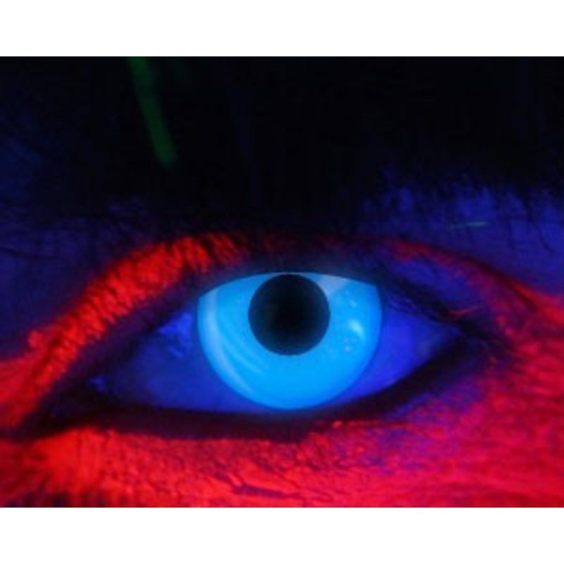 UV blue costume contact lens