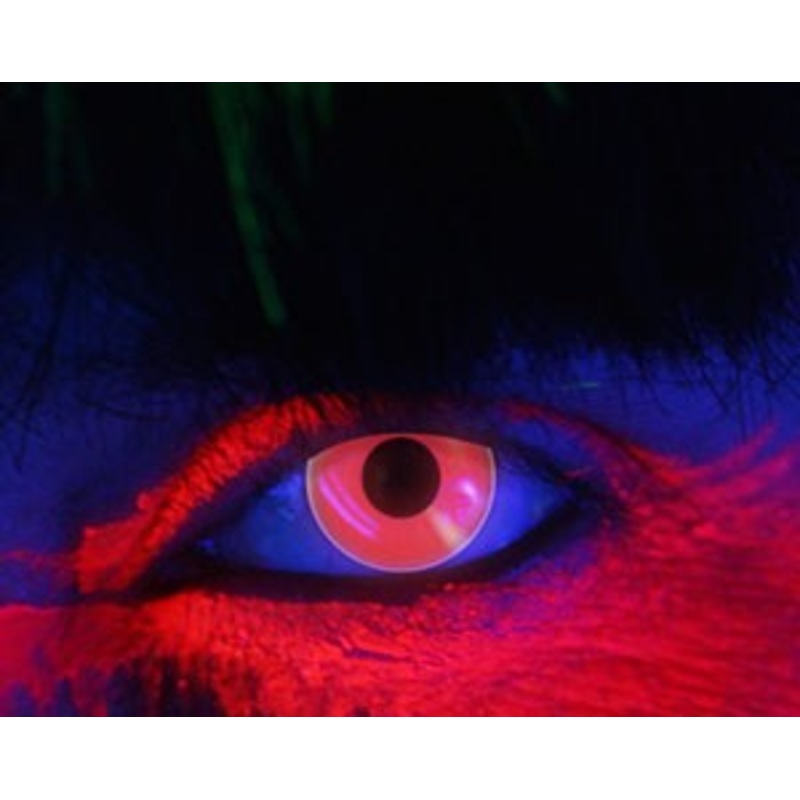 UV contact lenses black light red