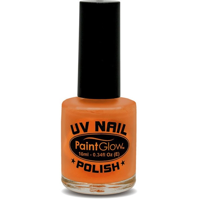 UV Paint Glow Nail Polish In Orange