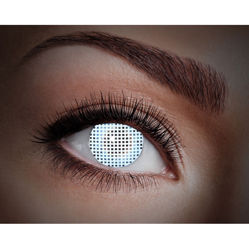 White Screen UV Contact Lenses