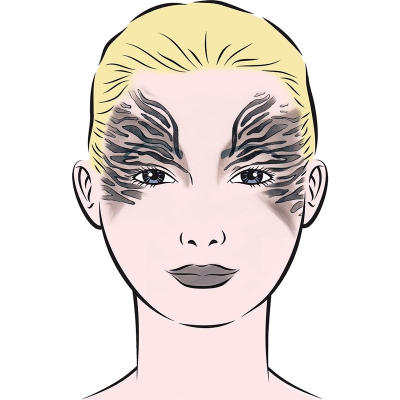 Zebra make-up template