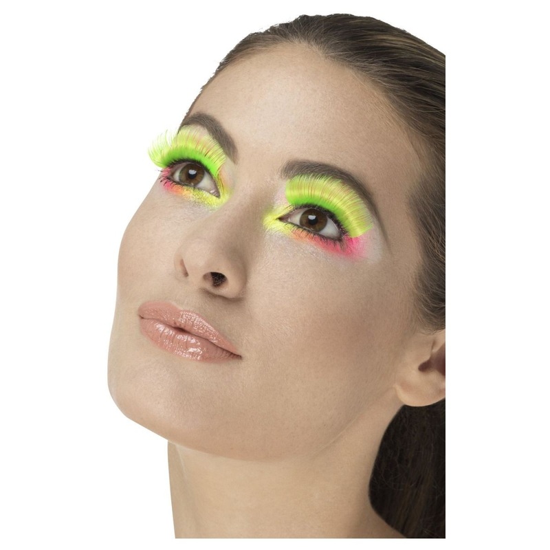 80s neon eyelashes green
