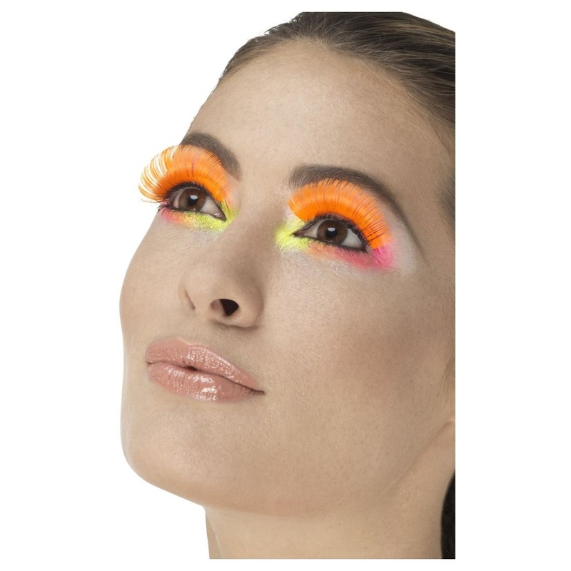 80s neon eyelashes orange