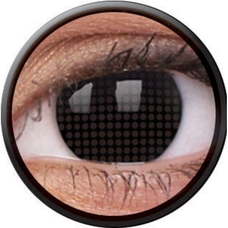 Black Screen Pixel Contact Lenses