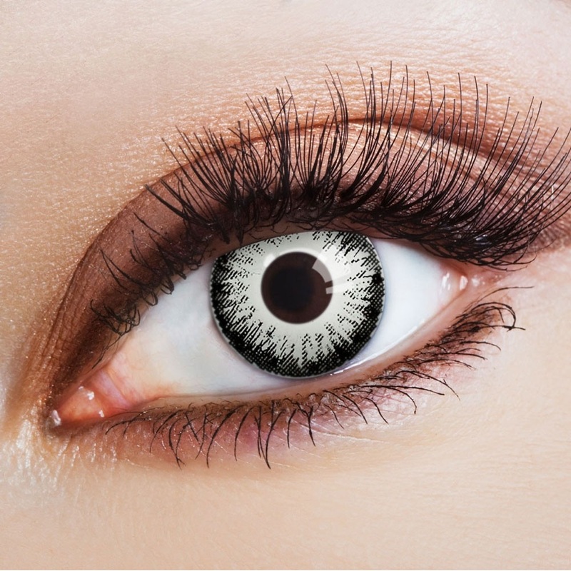 Cream colored annual contact lens