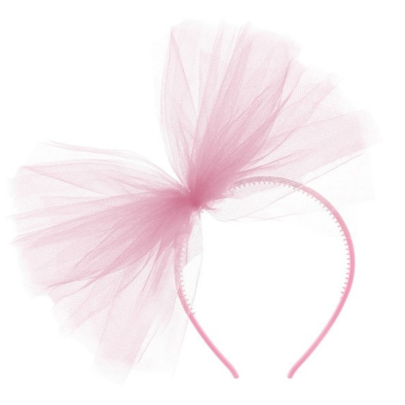 Ella headband with pink tulle
