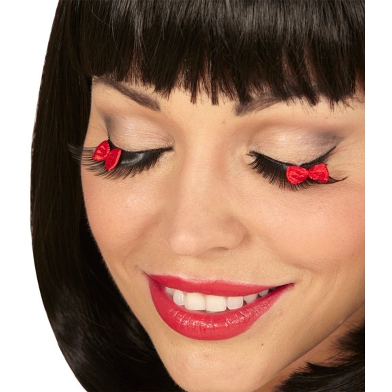 Fairy tale eyelashes with red bows