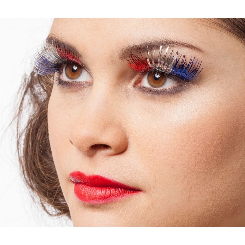 France colors metallic eyelashes