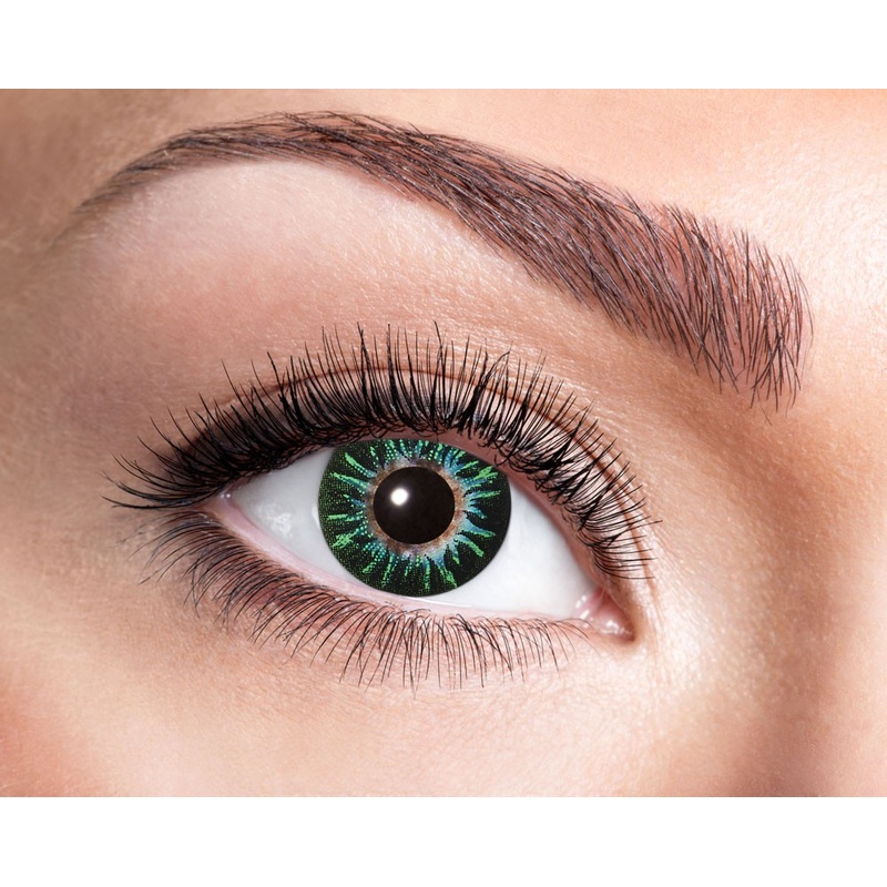Green emerald contact lenses