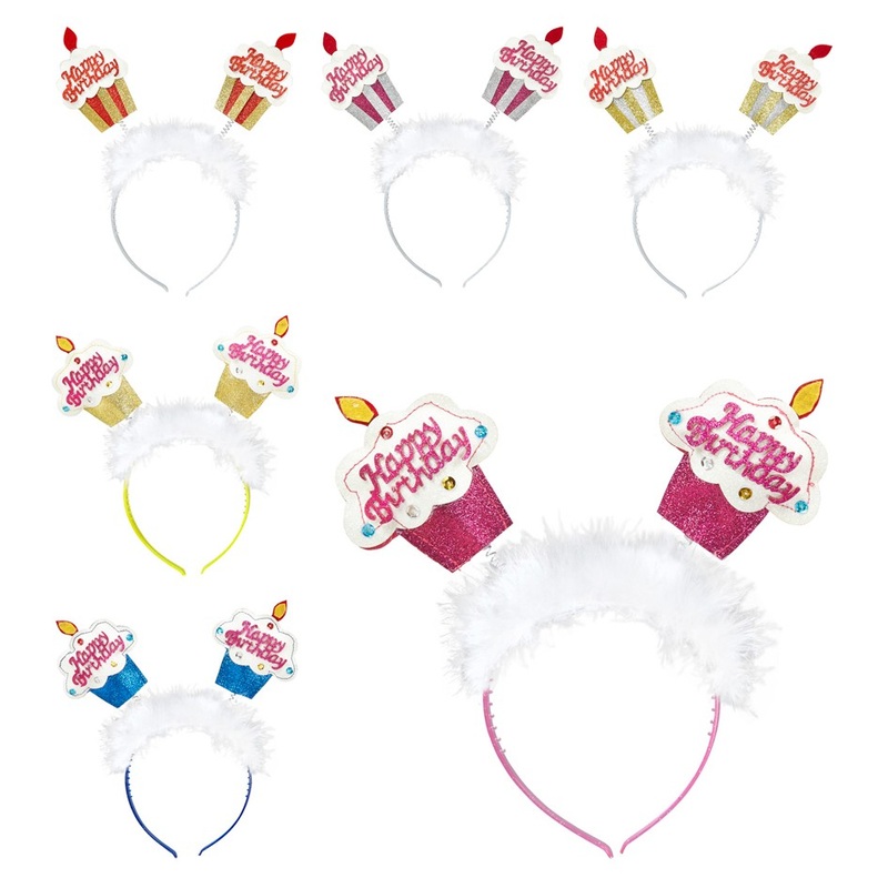 Headband Happy Birthday cake