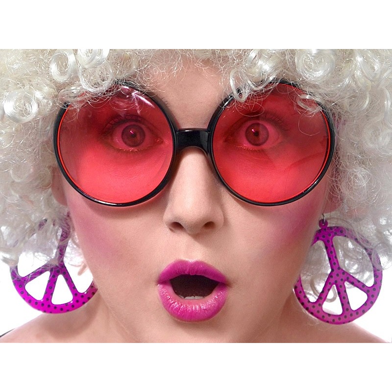 Hippie glasses black pink