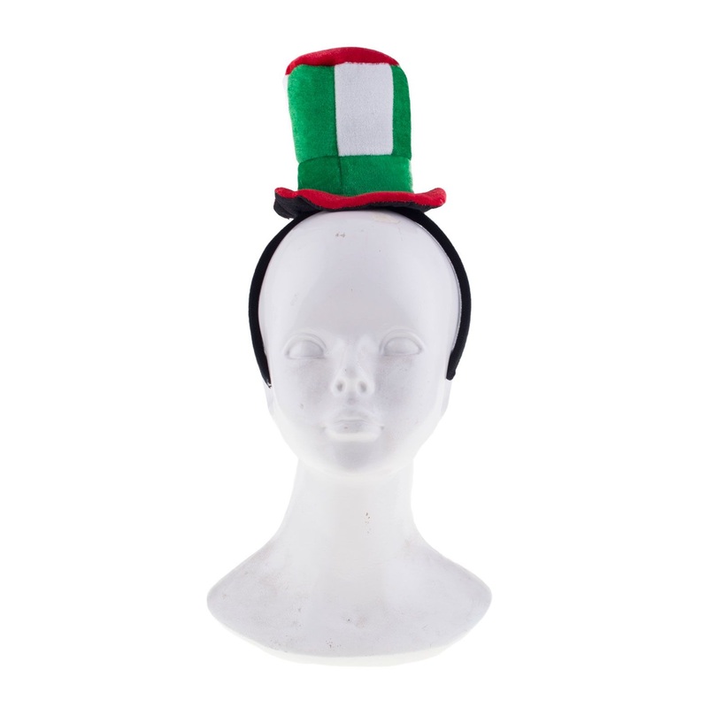 Italy fan headband with mini cylinder