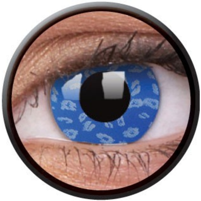Leopard contact lenses blue