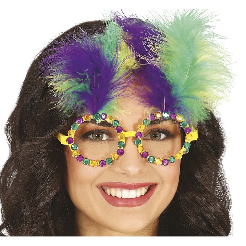 Samba carnival glasses with feathers