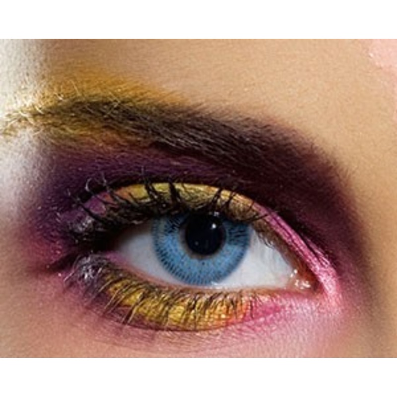 Sapphire blue costume contact lens