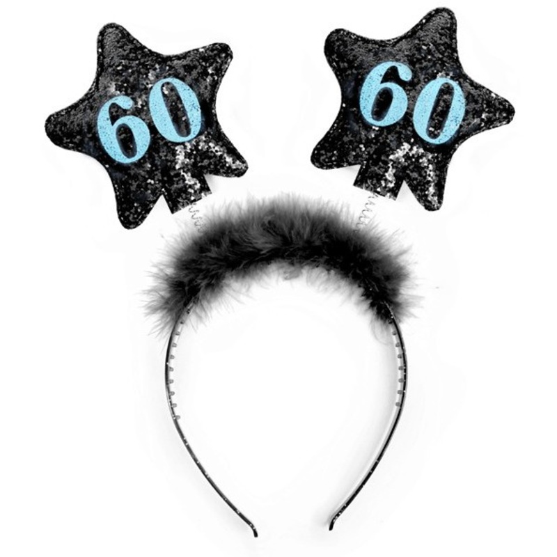 Shiny 60th Birthday headband 13cm