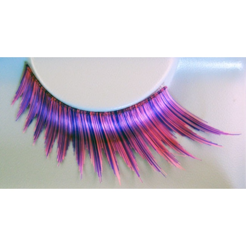 Tiered Showgirl Eyelashes Pink-Purple