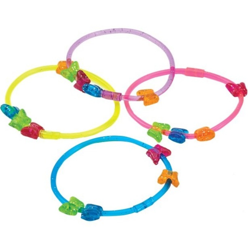 4 colorful butterfly bracelets