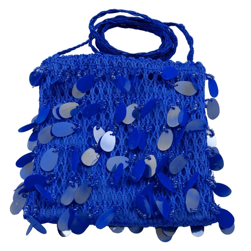 Blue XXL sequin bag