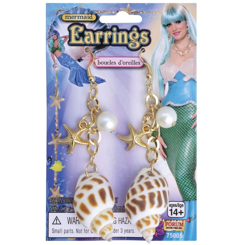 Brown mermaid earrings