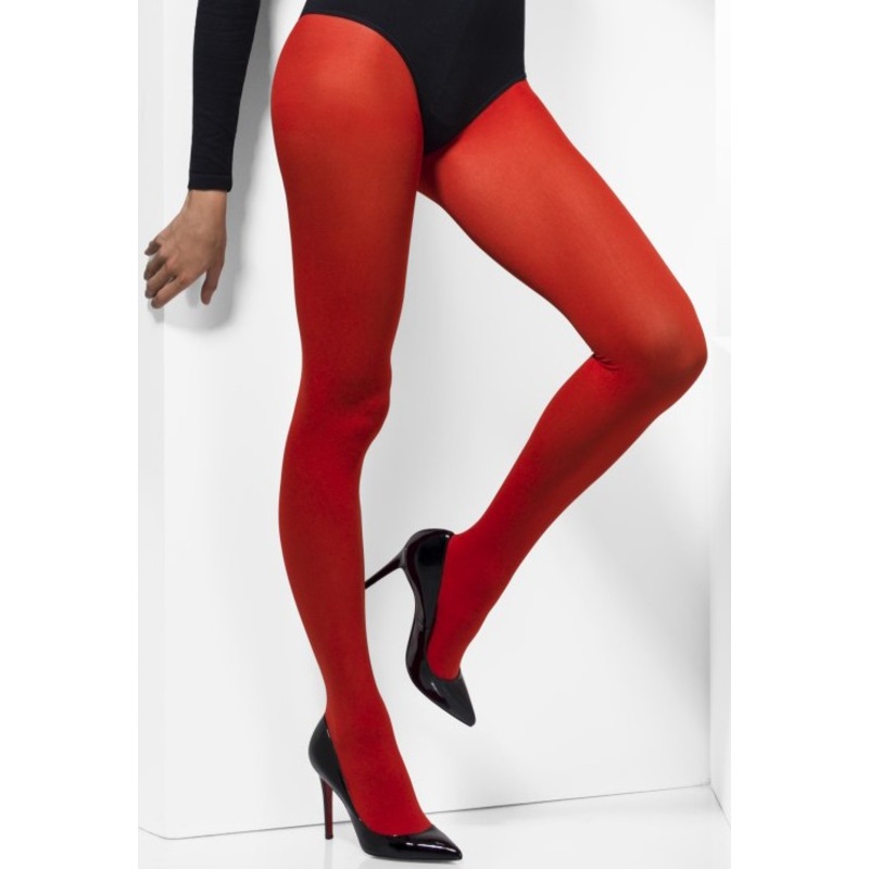 Classic red tights for women