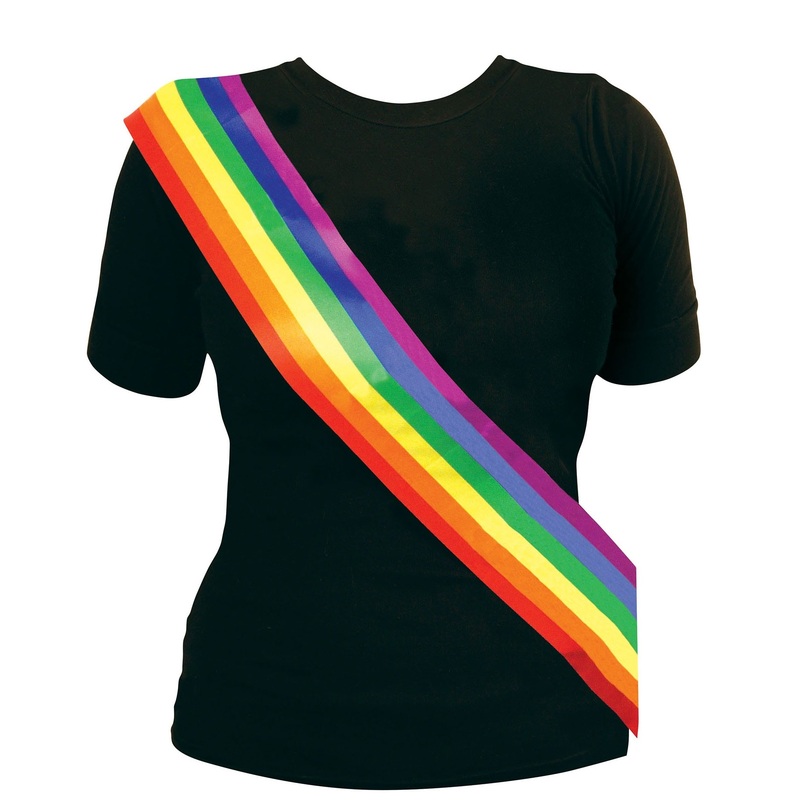 Colorful rainbow sash