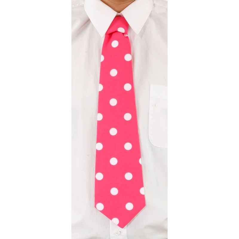 Dotted classic tie in pink
