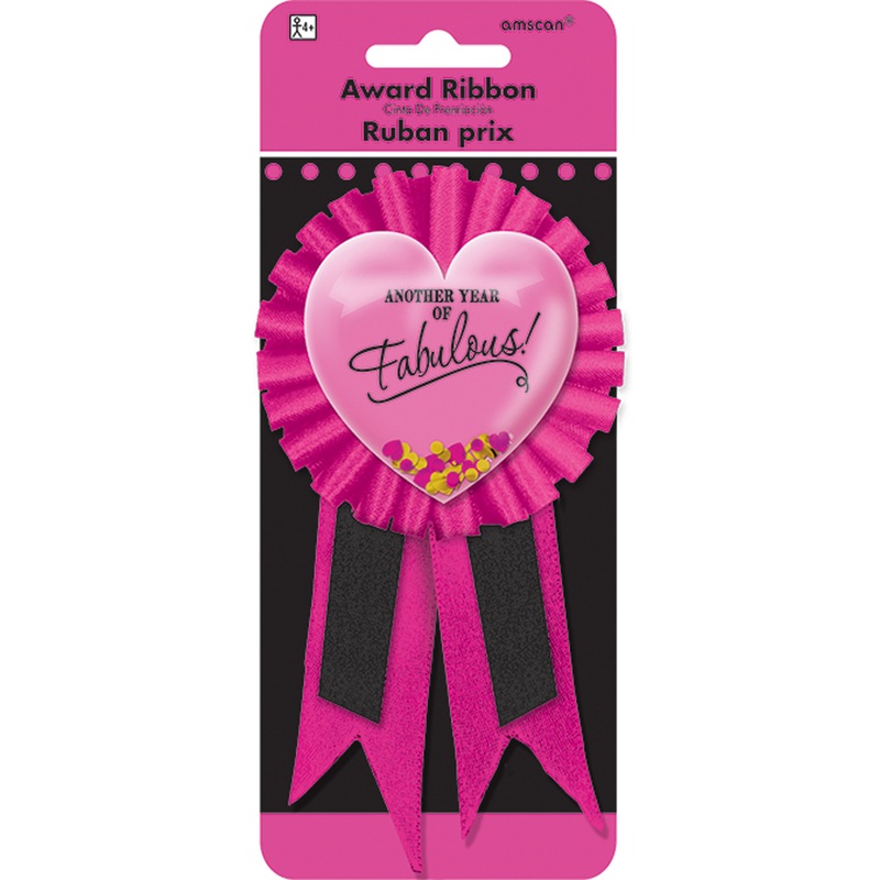 Fabulous Birthday Girl Lapel Pin With Confetti Pink