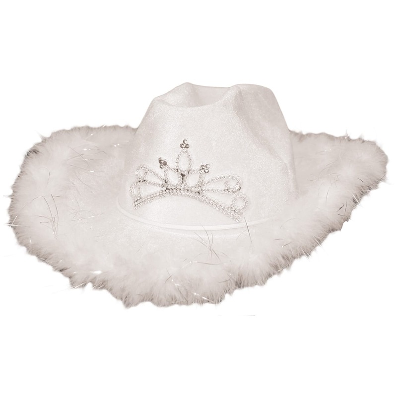 Fluffy princess cowgirl hat