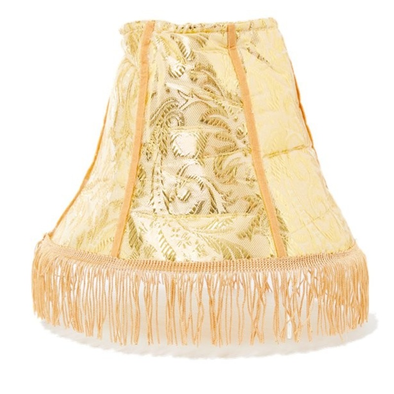 Golden lampshade hat for adults