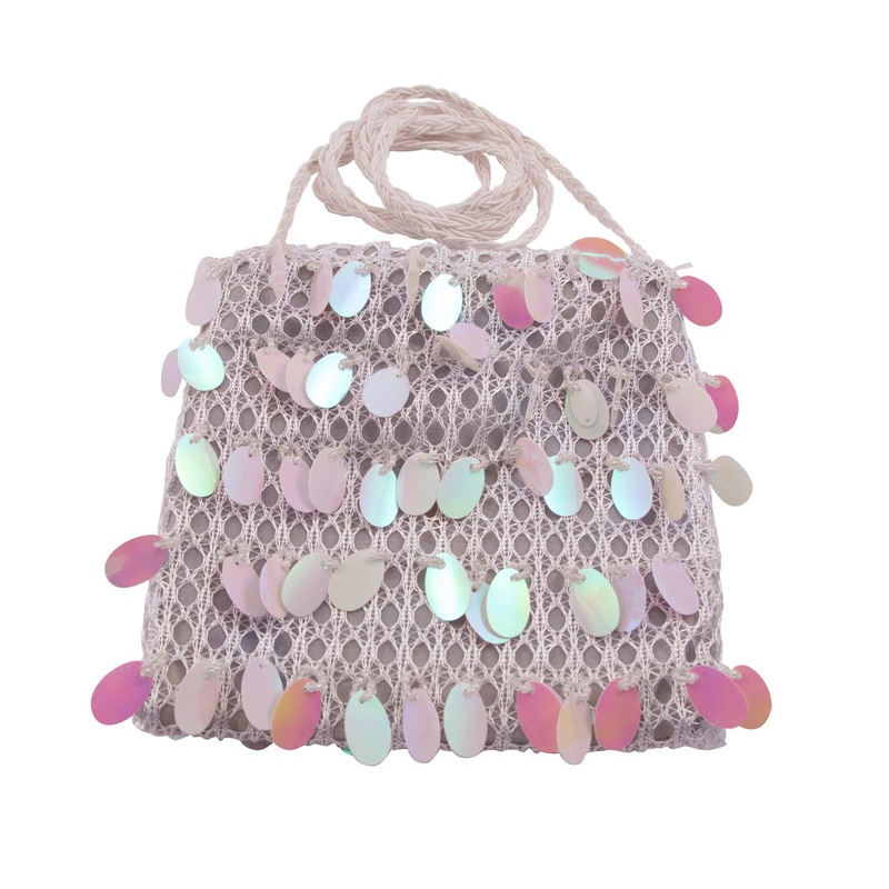 Gray XXL sequin bag