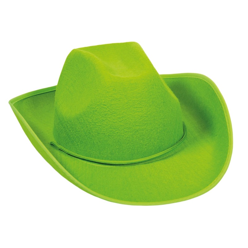 Party cowboy hat in lime green