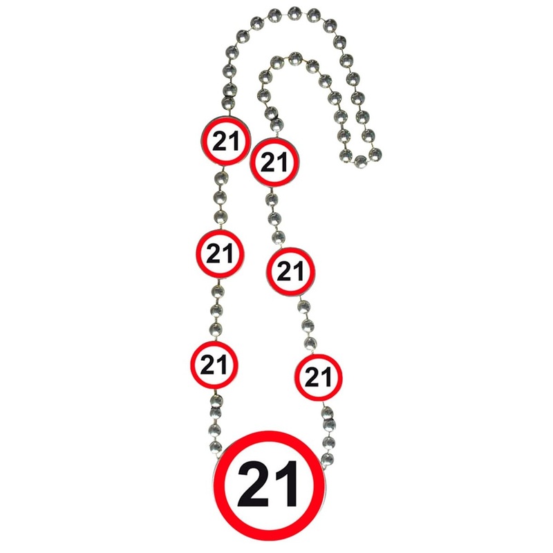 Road sign 21 necklace