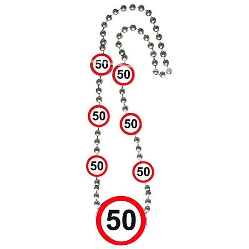 Road sign 50 necklace
