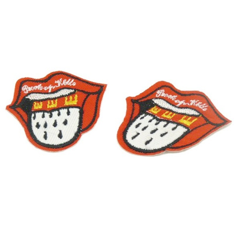Set of 2 Cologne tongue iron-on transfer