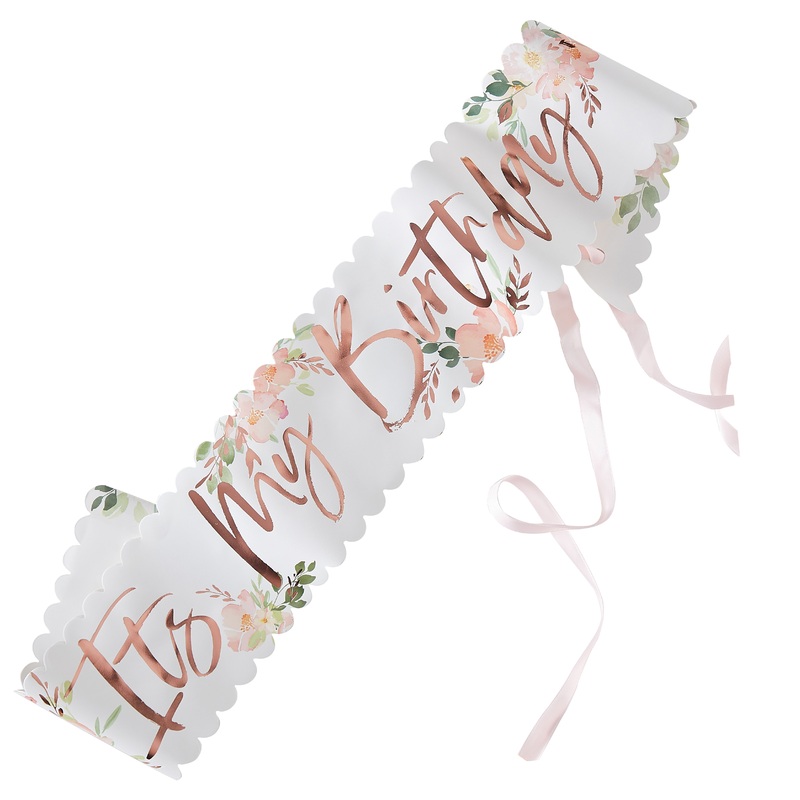 Wild Flowers Birthday Sash 75cm