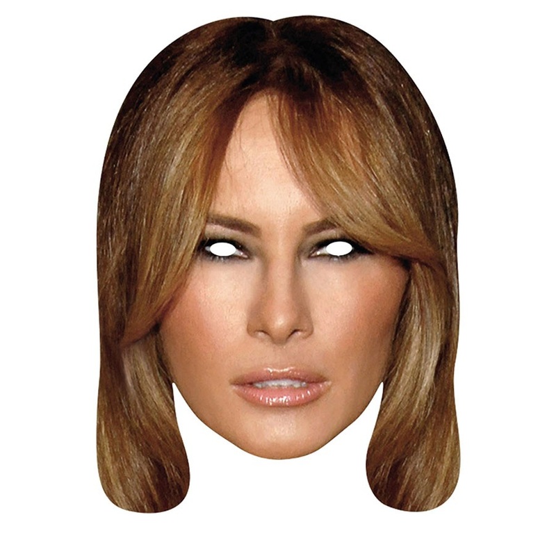 Cardboard mask First Lady Melania